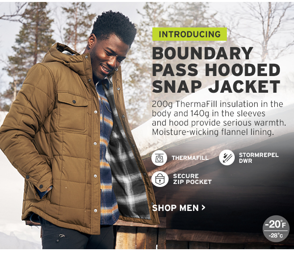eddie bauer men's hooded snap jacket