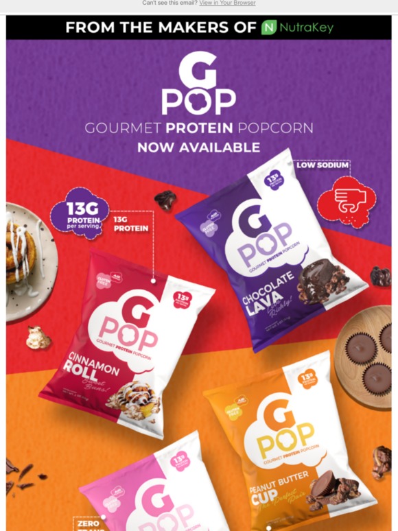 🎉Introducing G POP - 13g Protein Popcorn! 😋
