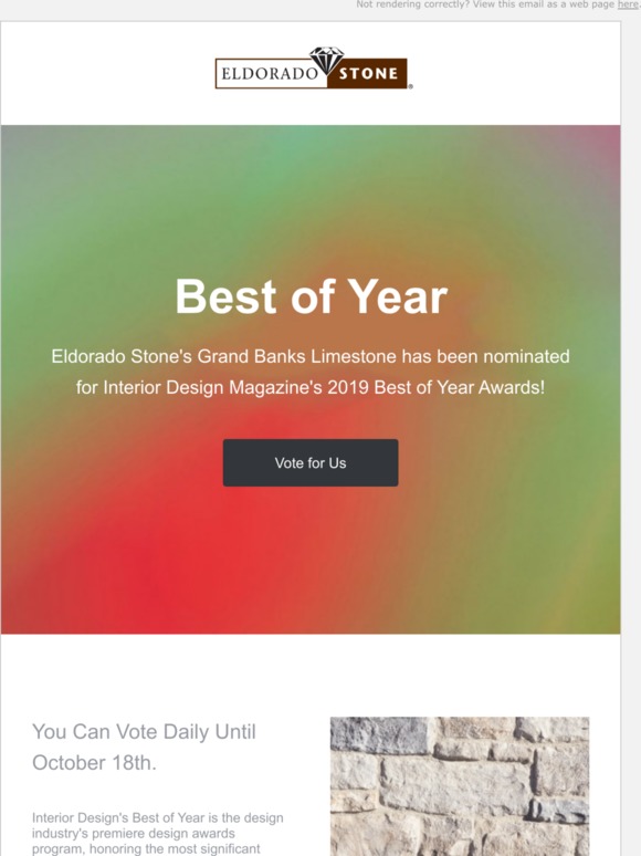 Vote for Us to Win - Interior Design's Best of Year