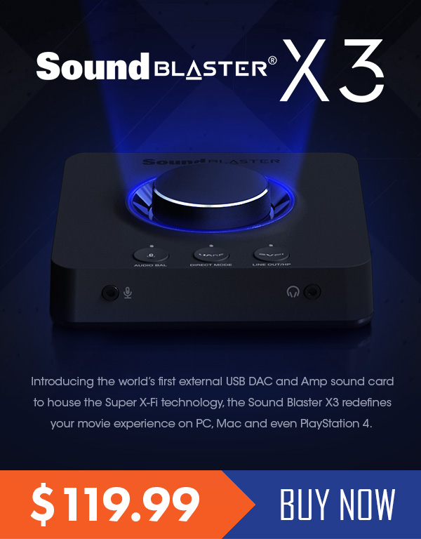 Внешняя звуковая карта creative sound blaster x3 обзор