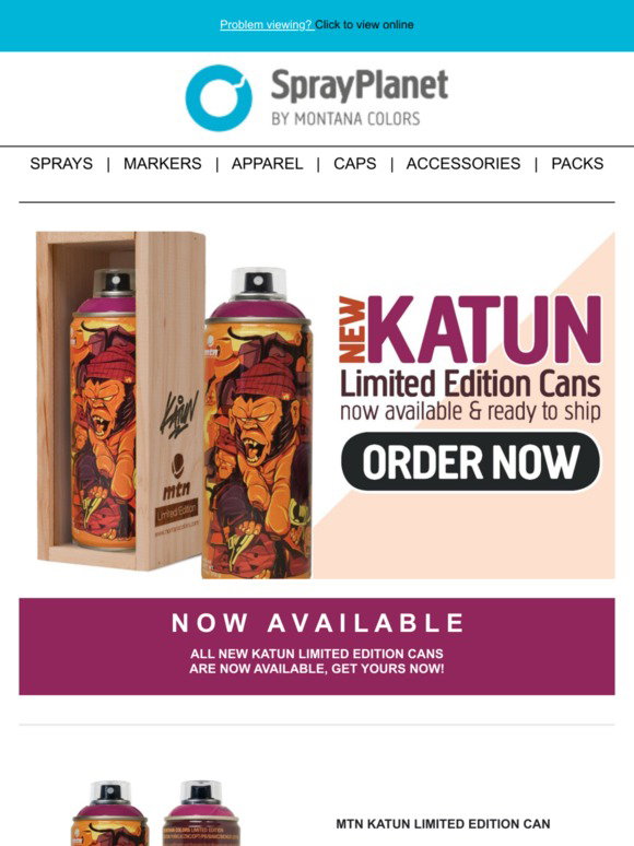  Spray  Planet The ALL NEW Katun  Limited Edition MTN Can 