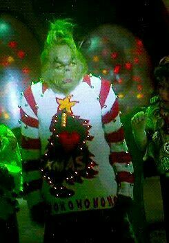 grinch in sweater