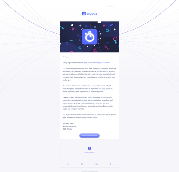 Algolia raises $110 Million