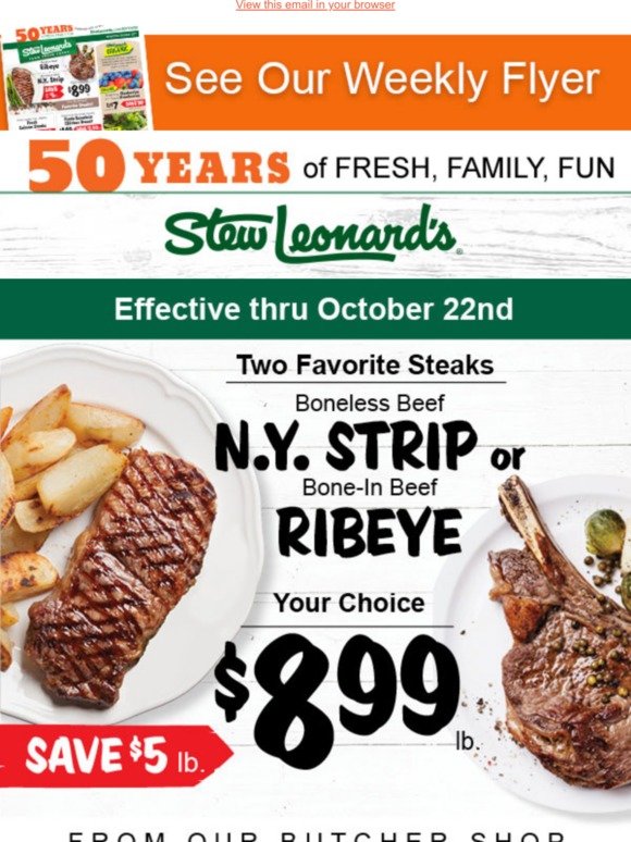 Stew Leonard's Gift Baskets Stew's Weekly Specials N.Y
