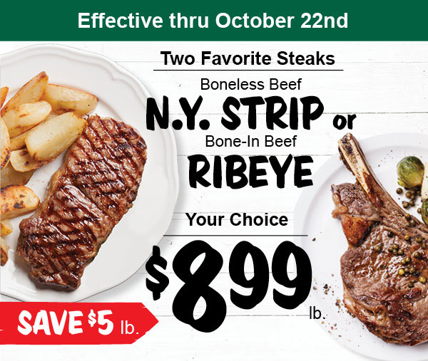 Stew Leonard's Gift Baskets Stew's Weekly Specials N.Y. Strip, Ribeye