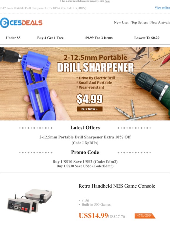 Portable Drill Sharpener Extra 10%  Off (Code：XpRIPs)