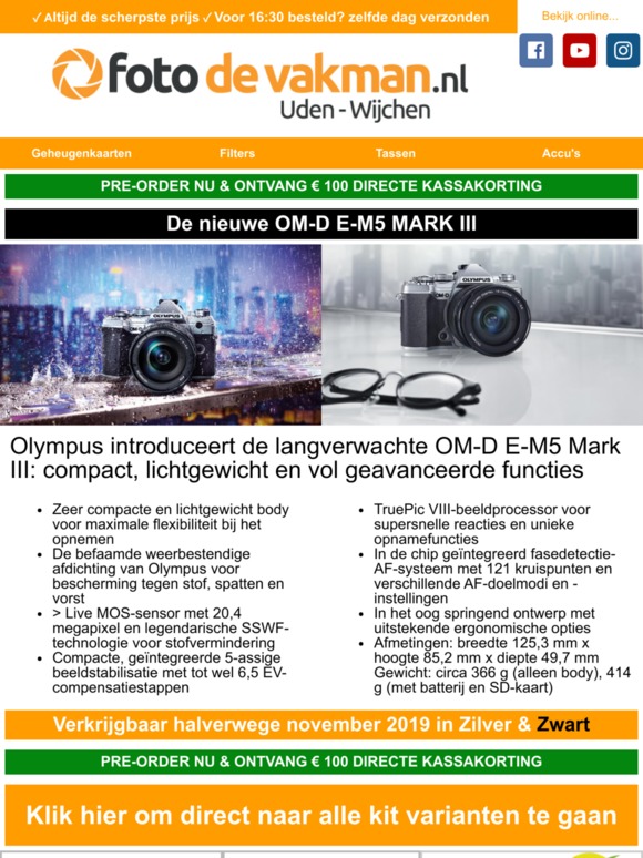 De nieuwe OM-D E-M5 Mark III