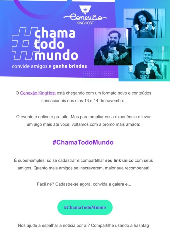 [Conexão 2019] #ChamaTodoMundo e GANHE BRINDES 🤩