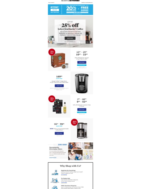 Bed Bath & Beyond Happening right now! Up to 25 off your favorite