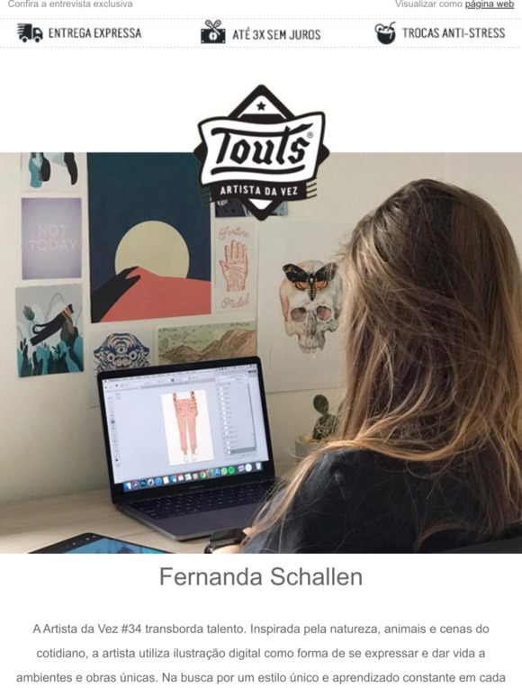 Aproveite 15% off nas artes de Fernanda Schallen, a nova Artista da Vez 🎨