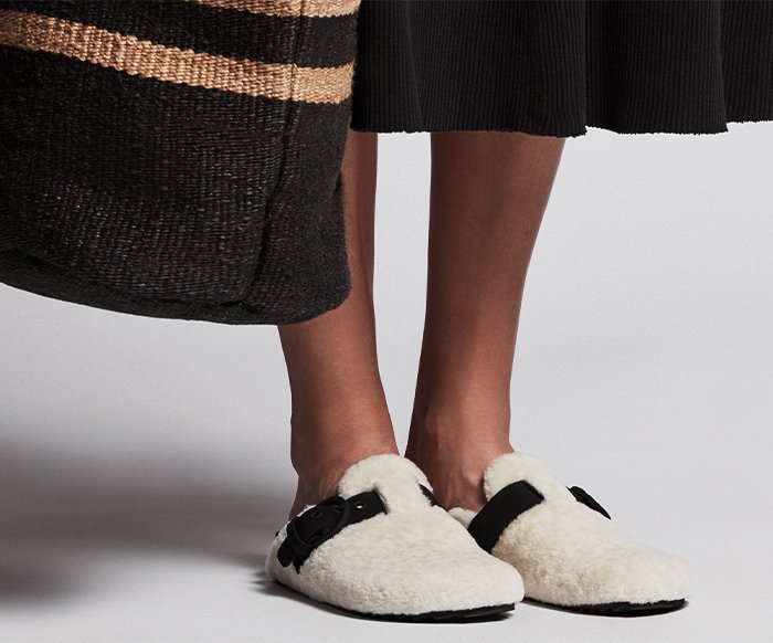 clogs with shearling