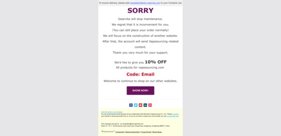 Sorry Gearvita Will Stop Maintenance