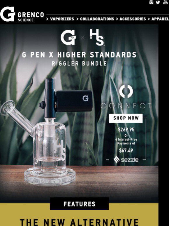 Grenco Science G Pen Connect Higher Standards Riggler Bundle Available Now Milled