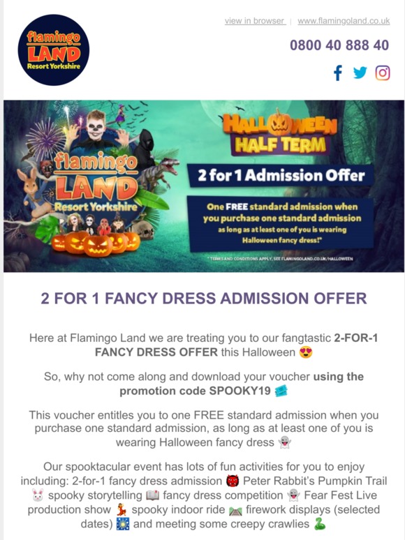 2 for 1 Fancy Dress Offer