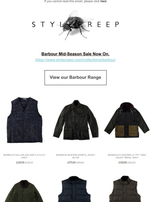 Barbour - Mid Season Sale Now On @Stylecreep.com