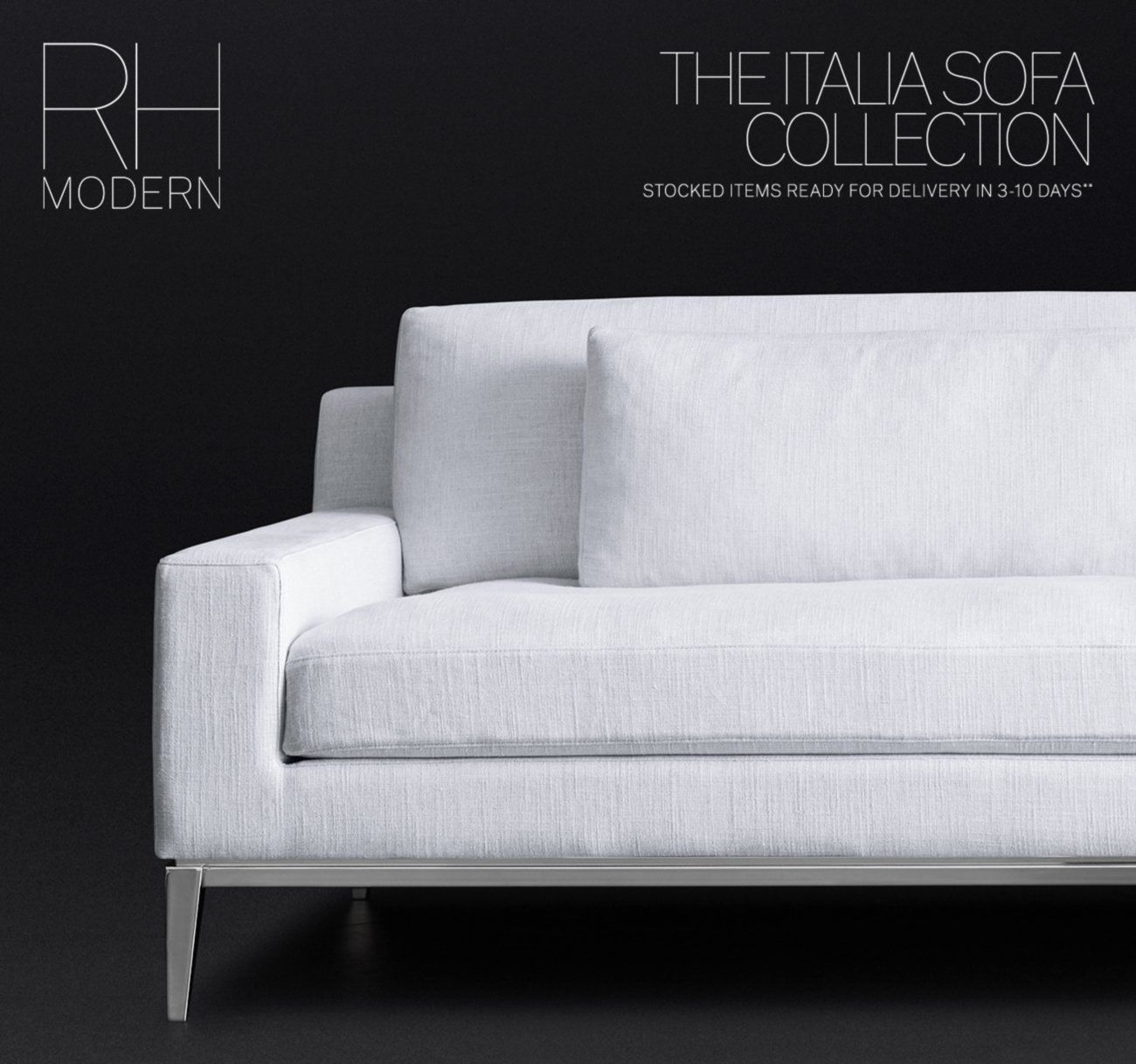 Restoration Hardware The Italia & Modena Sofa Collections Milled
