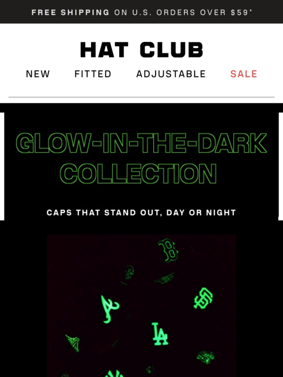 glow in the dark fitted hats