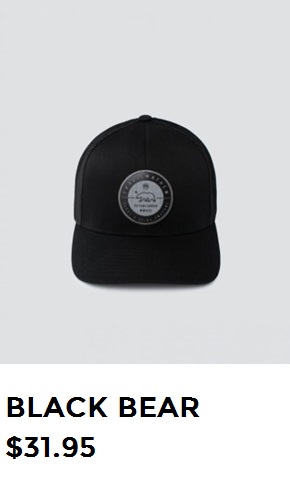 travis mathew black bear hat