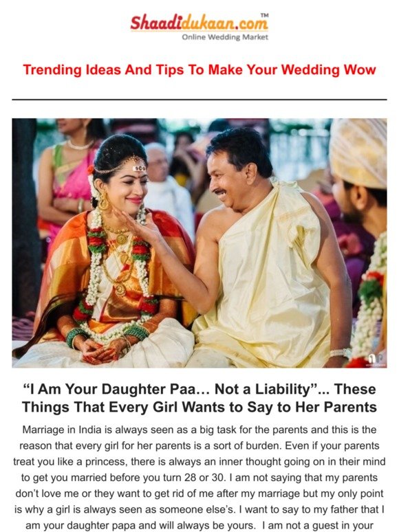 I Am Your Daughter Paa… Not a Liability”... These Things That Every Girl Wants to Say to Her Parents
