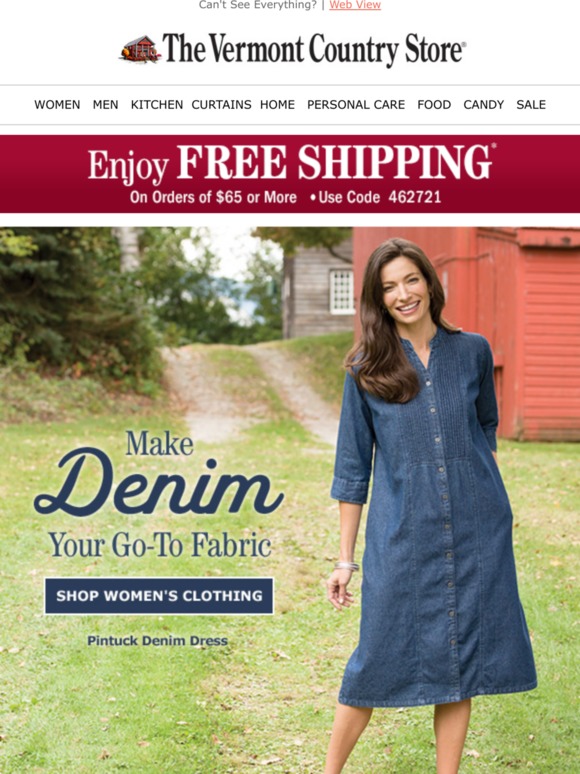 vermont country store denim dresses