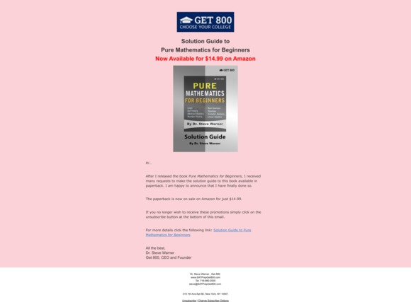 Solution Guide to Pure Mathematics for Beginners is Just $14.99