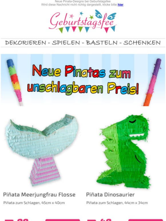Neue Pinatas - unschlagbar günstig