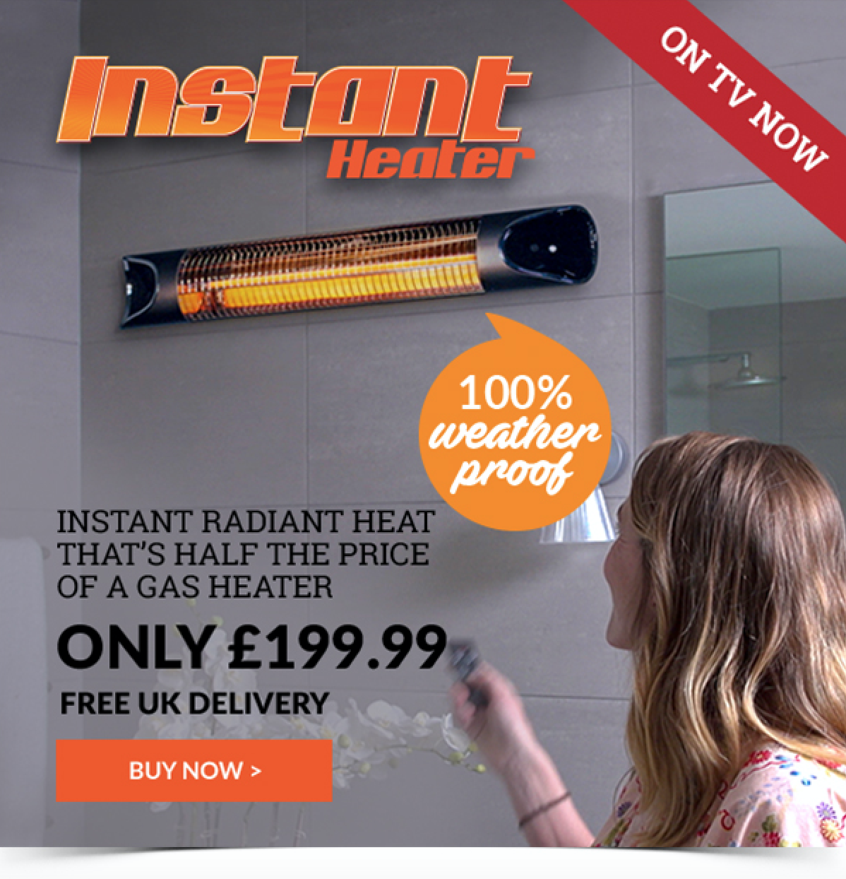 Instant-Heat JML Instant Heater Indoor/Outdoor Radiation Heater original 