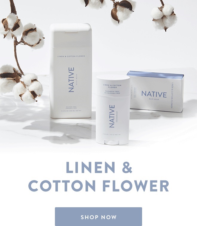 Native Deodorant Meet Linen Cotton Flower Milled