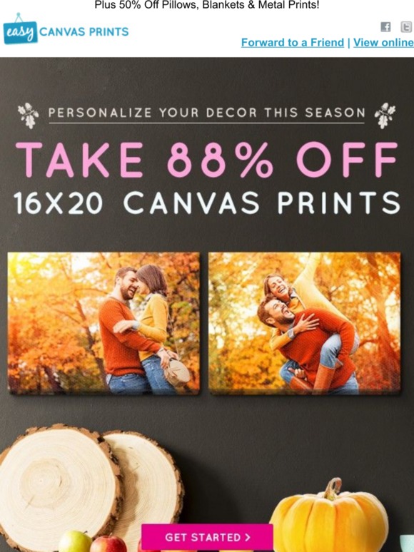 Easy Canvas Prints: Unlimited 16x20's for Only $14.99 Each to