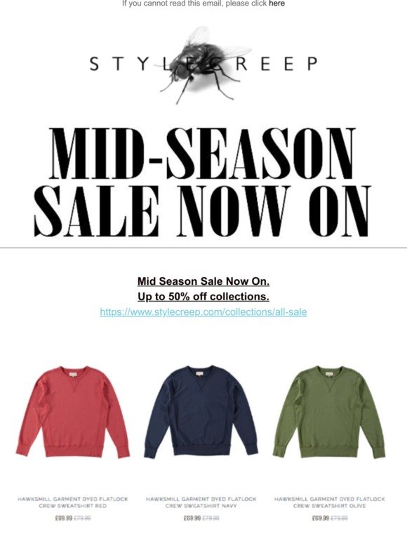 Mid Season Sale Now On @Stylecreep.com