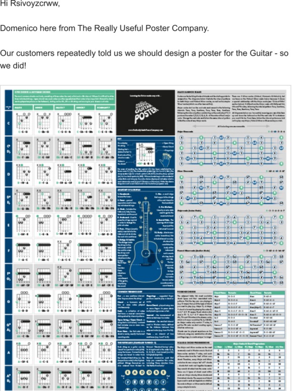 Coming soon: The Really Useful Guitar Poster