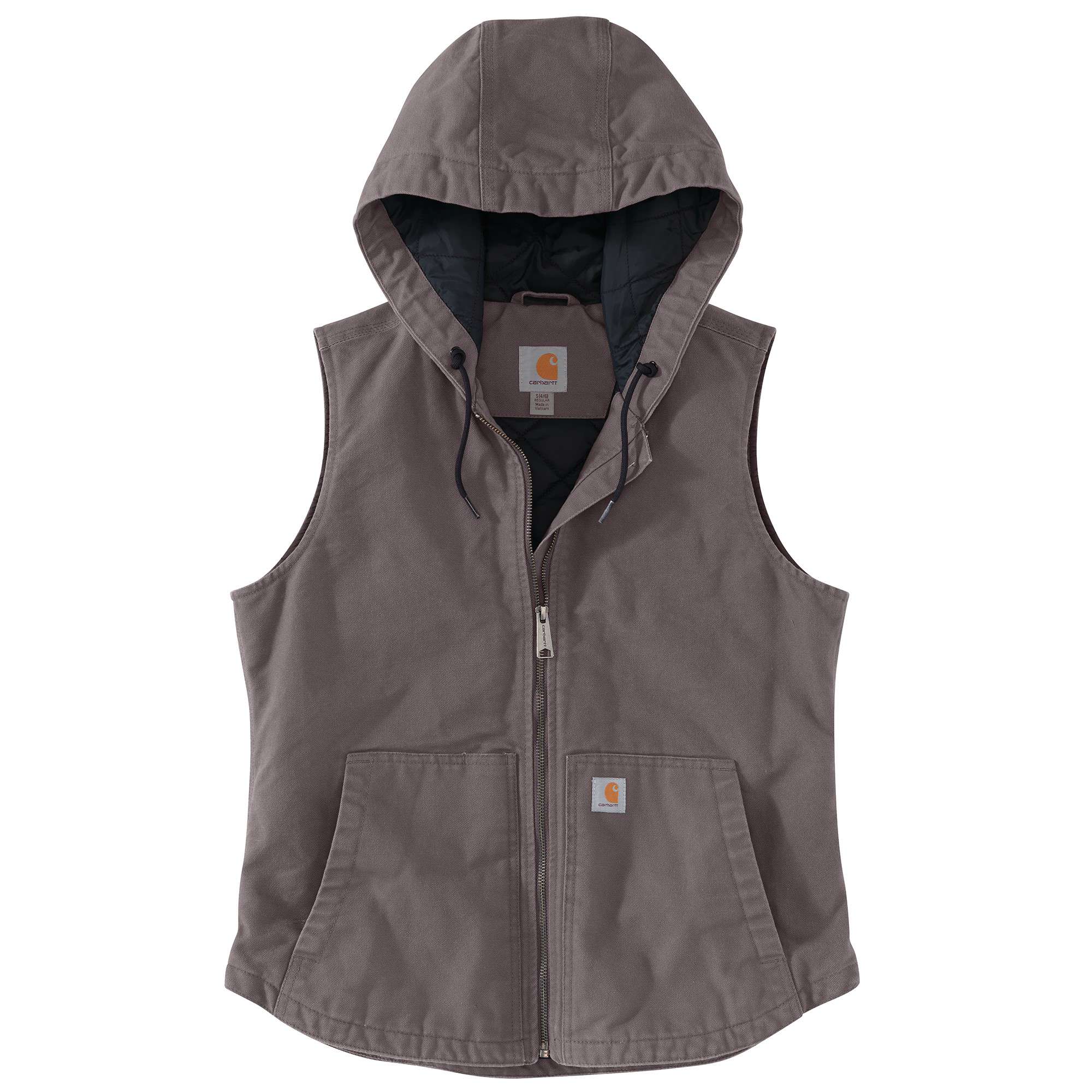 carhartt women's washed duck hooded vest
