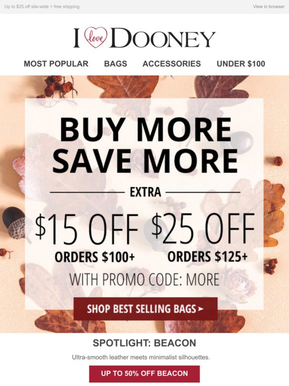 i love dooney coupon codes