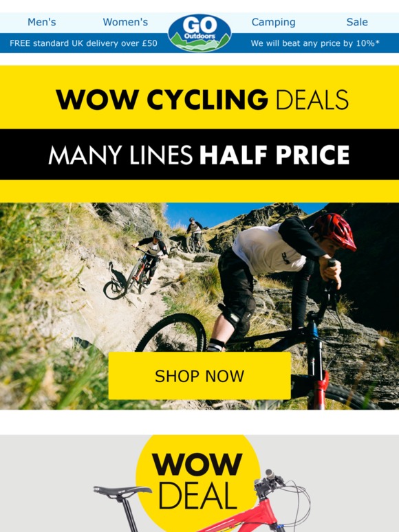 Go Outdoors New Wow Cycling Deals Up To Half Price! Milled