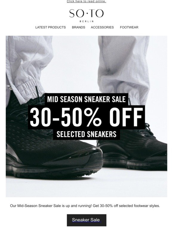 Mid Season Sneaker Sale | 30-50% OFF