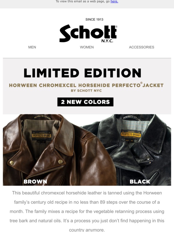 SCHOTT BROS. NYC: New Release- Horween Steerhide Sunset Jacket