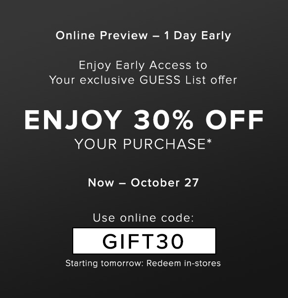 guess promo code march 2019