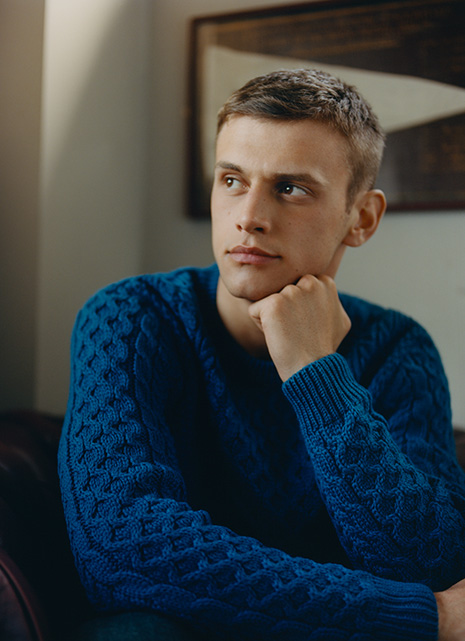 sunspel cable knit