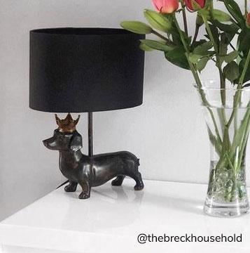 dunelm dachshund lamp