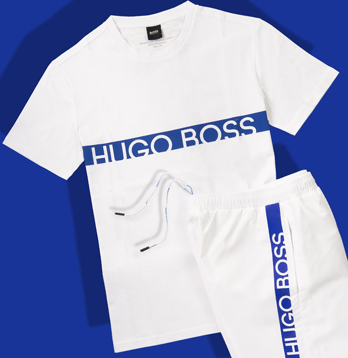 boss t shirt and shorts