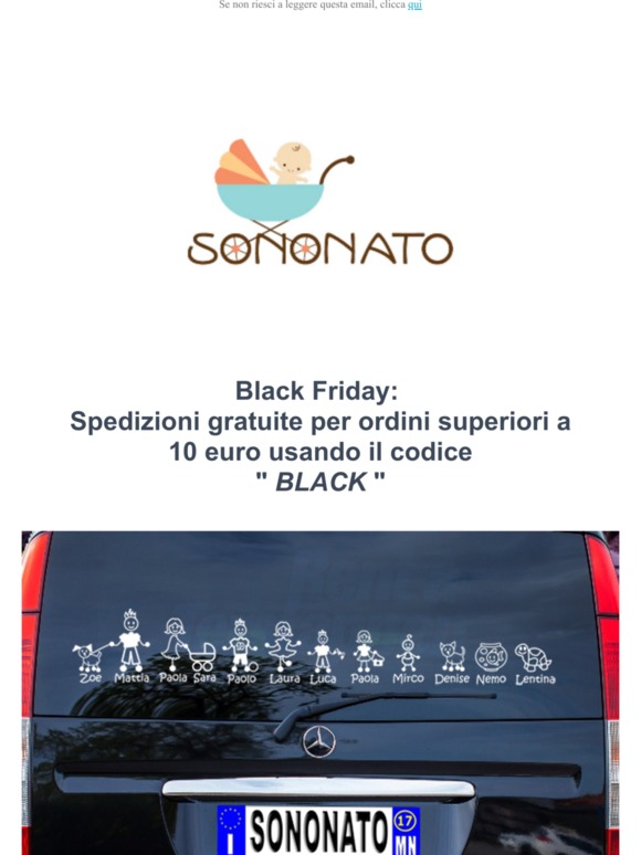 BlackFriday : Spedizioni gratuite per ordini superiori a 10 euro