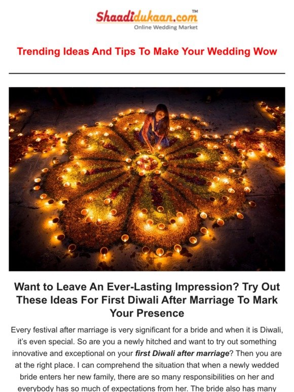 Want to Leave An Ever-Lasting Impression? Try Out These Ideas For First Diwali After Marriage To Mark Your Presence