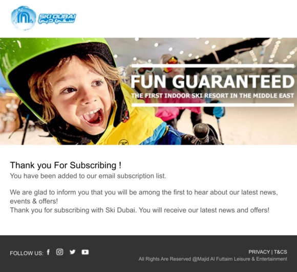 Thank you for subscribing with us