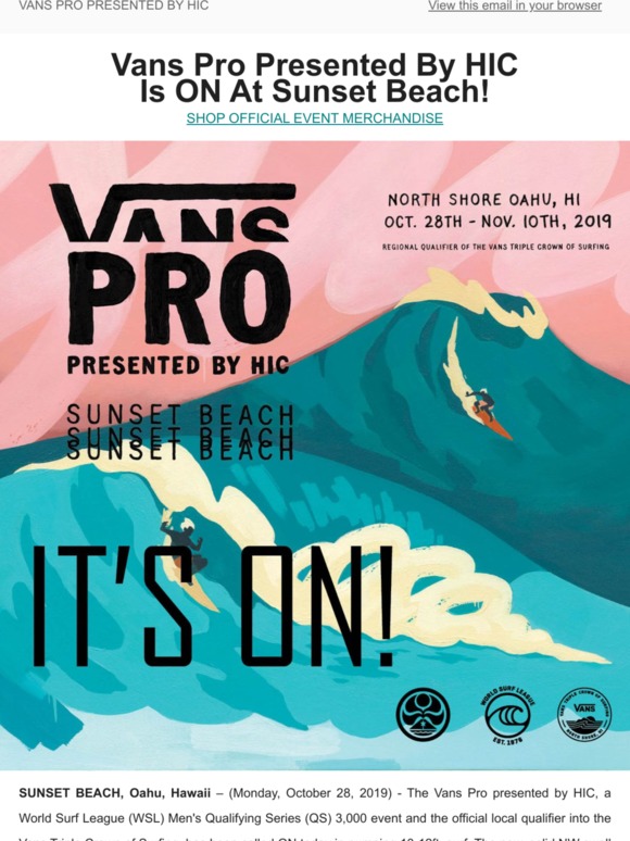 HIC Surf: Vans Pro Presented by HIC is ON! | Milled