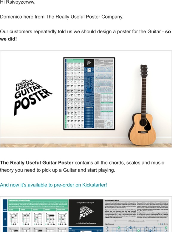 The Really Useful Guitar Poster is available to pre-order!