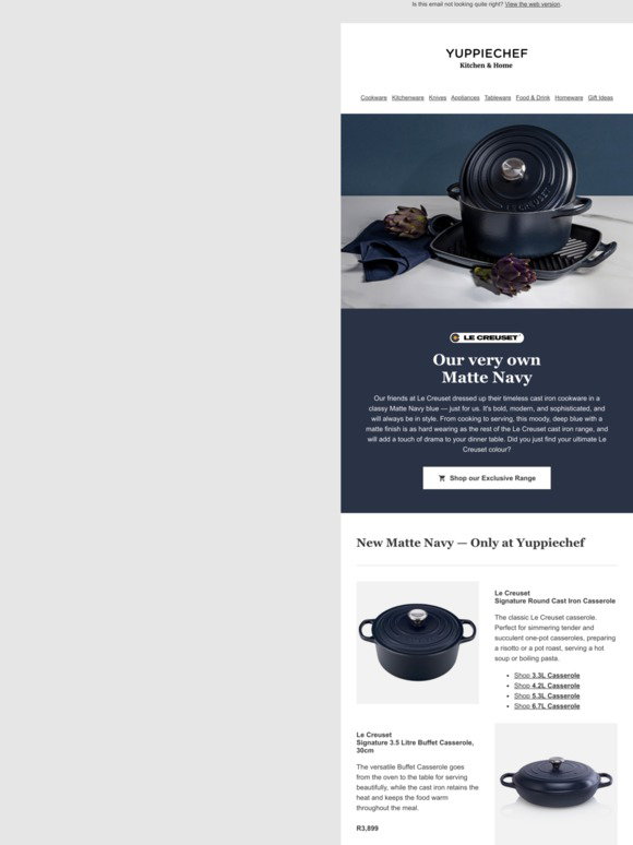 Le Creuset's New Matte Navy Color Is Exclusively Available at