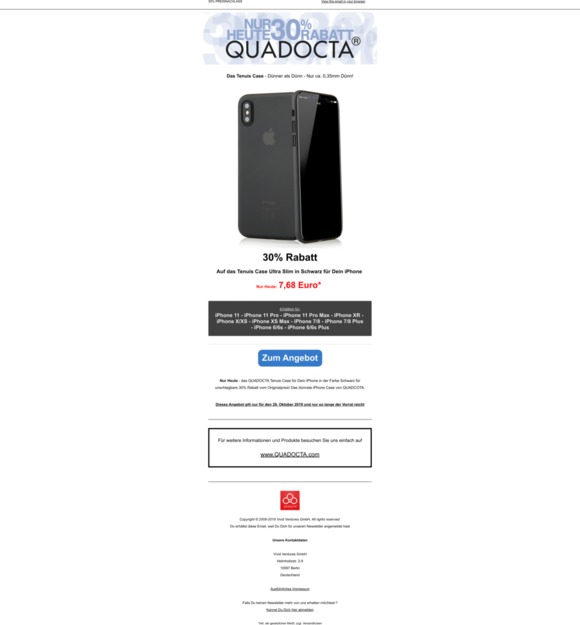 💥 Nur Heute - 30% Rabatt auf unser Ultra Slim Case in Schwarz 💥