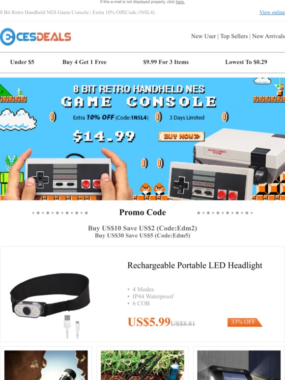 8 Bit Retro Handheld NES Game Console | Extra 10% Off(Code:1NSL4)