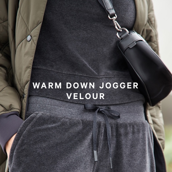 warm down jogger velour