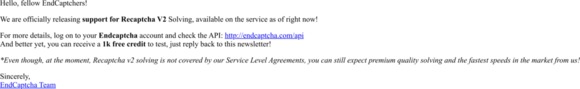 Endcaptcha now solving Recaptcha V2